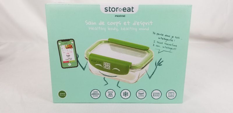 Photo 1 of FOOD STORAGE CONTAINER WITH REMOVABLE GREEN LOCKS 370 ML NEW