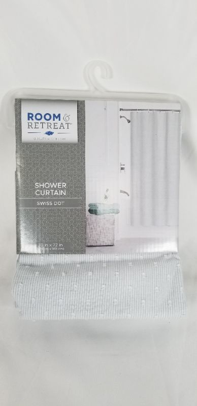 Photo 1 of SWISS DOT SHOWER CURTAIN 70 X 72 INCHES NEW