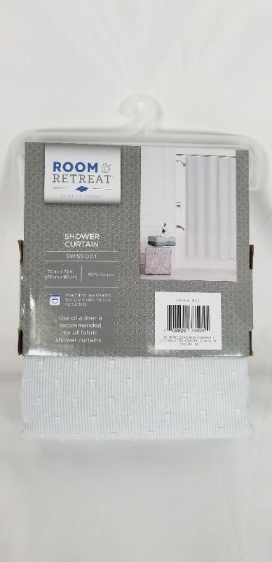 Photo 2 of SWISS DOT SHOWER CURTAIN 70 X 72 INCHES NEW