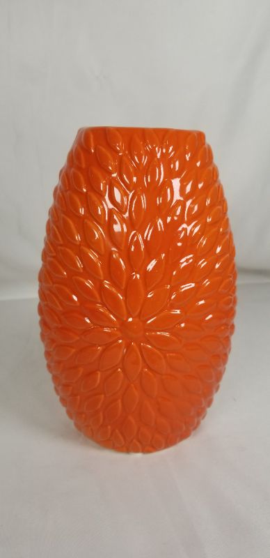 Photo 1 of ORANGE EMBOSSED VASE NEW