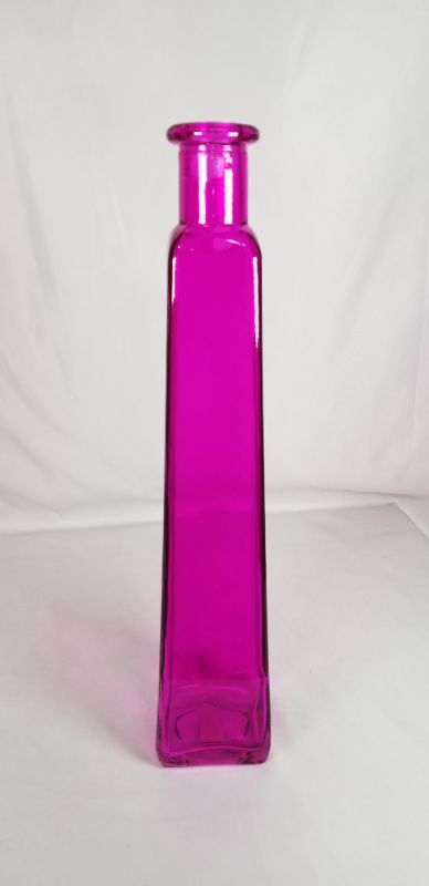 Photo 2 of TALL FUSHIA GLASS VASE NEW