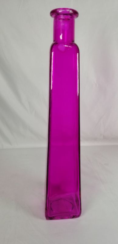 Photo 1 of TALL FUSHIA GLASS VASE NEW