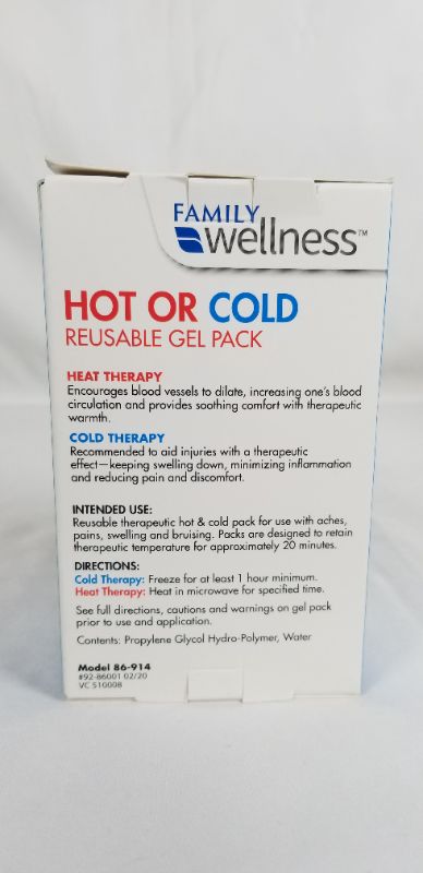 Photo 2 of HOT OR COLD REUSABLE GEL PACK NEW