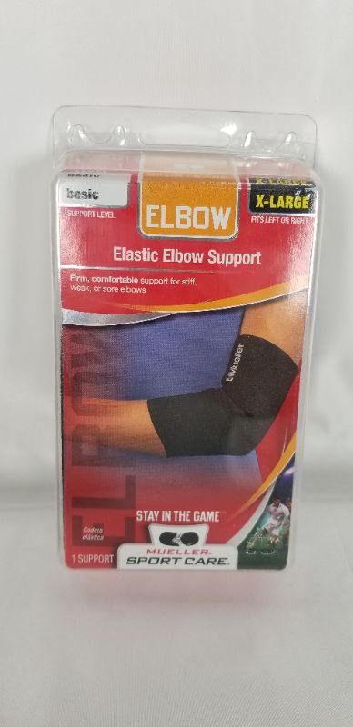 Photo 1 of X-LARGE ELASTIC ELBOW SUPPORT FITS LEFT OR RIGHT ELBOW NEW 