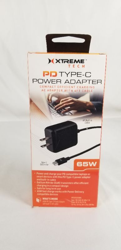 Photo 1 of PD TYPE C POWER ADAPTER  COMPACT EFFICIENT CHARGING AC ADAPTER WITH 6FT CABLE NEW