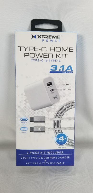 Photo 1 of TYPE C HOME POWER KIT TYPE C TO TYPE C 3.1A TOTAL POWER 4FEET CABLE LENTH NEW