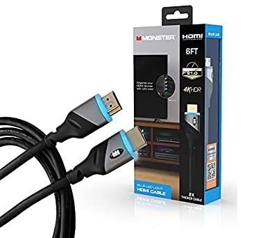 Photo 1 of 6 FEET HIGH SPEED 4K  HDMI CABLE BUILT IN  BLUE LED NEW
