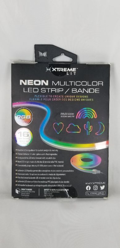 Photo 2 of NEON MULTICOLOR LED STRIP WITH REMOTE FLEXIBLE TO CREATE UNIQUE DESIGNS NEW