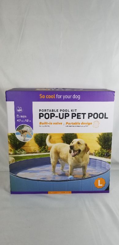 Photo 1 of POP UP PORTABLE PET POOL SIZE 47D X 12H INCHES NEW