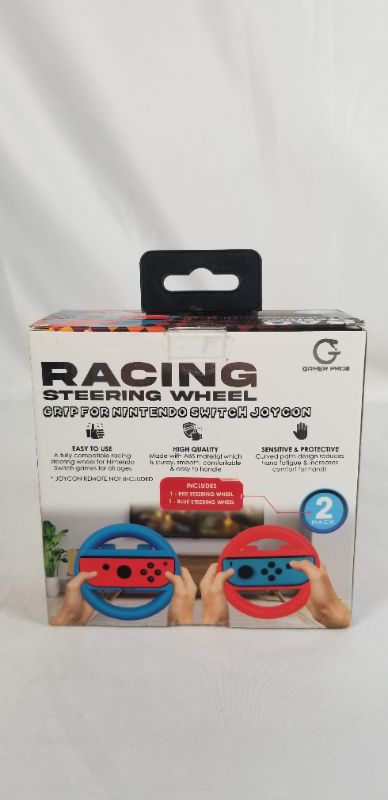 Photo 2 of RACING STEERING WHEEL GRIP FOR NINTENDO SWITCH JOYCON 2 PACK NEW 