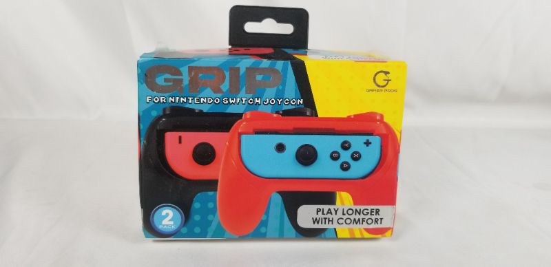 Photo 1 of GRIP FOR NINTENDO SWITCH JOYCON 2 PACK PLAY LONGER WITH COMFORT NEW