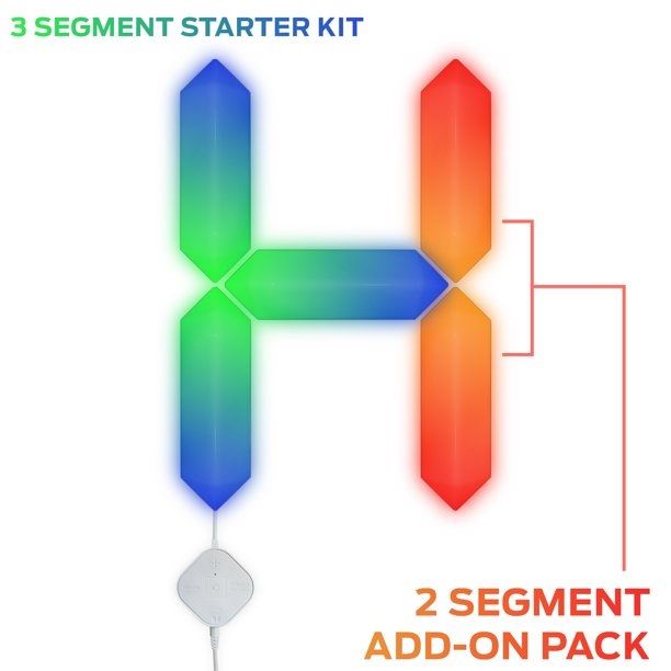 Photo 2 of DIGIT SMART MODULAR 3D LED ART PANEL 2 SEGMENT ADD-ON PACK NEW
