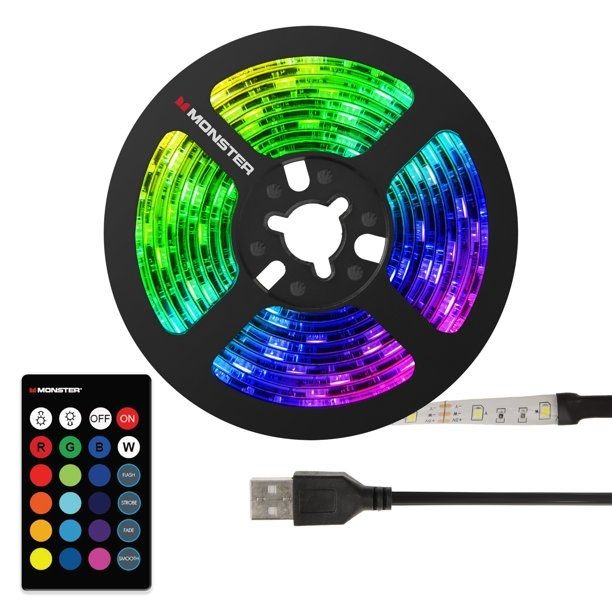 Photo 2 of 6.5 FEET COLOR CHANGING USB LED LIGHT STRIP BACKLIGHT YOUR CARS INTERIOR  NEW