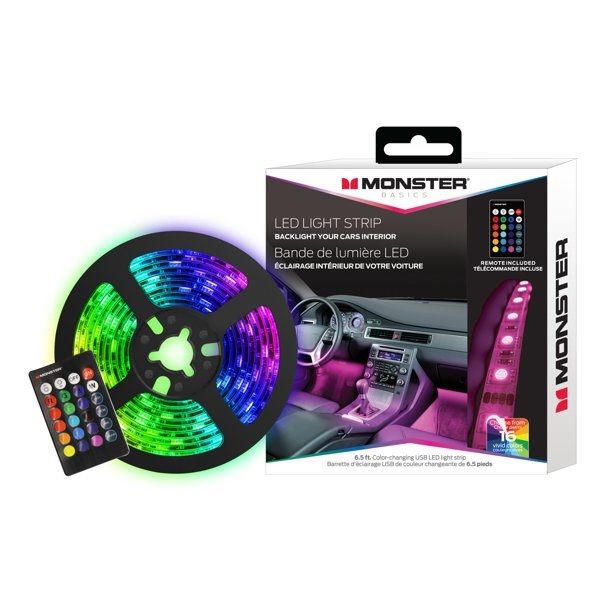 Photo 1 of 6.5 FEET COLOR CHANGING USB LED LIGHT STRIP BACKLIGHT YOUR CARS INTERIOR  NEW