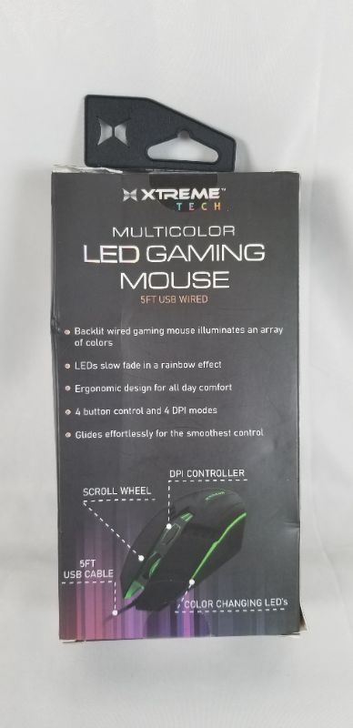 Photo 2 of MULTI COLOR LED GAMING MOUSE 5FT USB WIRED NEW 