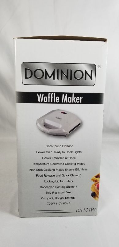Photo 2 of WAFFLE MAKER NON STICK COOKING SURFACE COOL TOUCH EXTERIOR  COOKS 2 WAFFLES AT ONCE NEW 