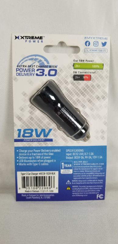 Photo 1 of TYPE C PD 3.0 CAR CHARGER 18W POWER DELIVERY  NEW 