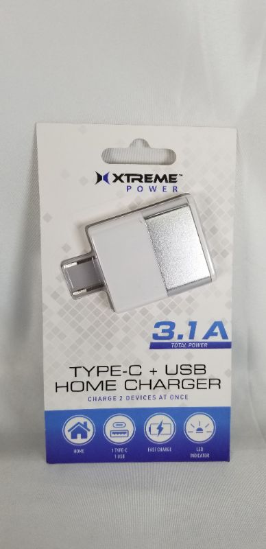 Photo 1 of TYPE C PLUS USB HOME CHARGER CHARGER 2 DEVICES AT ONCE 3.1A TOTAL POWER NEW 
