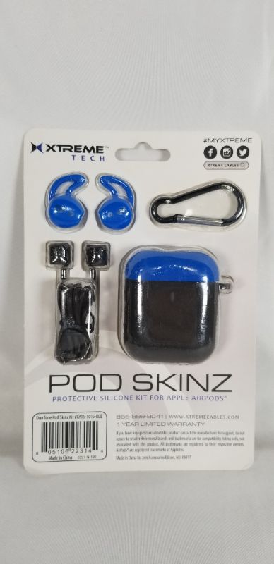 Photo 2 of 4PC DUO TONE EDITION POD SKINZ PROTECTIVE SILICONE KIT FOR APPLE AIRPODS NEW