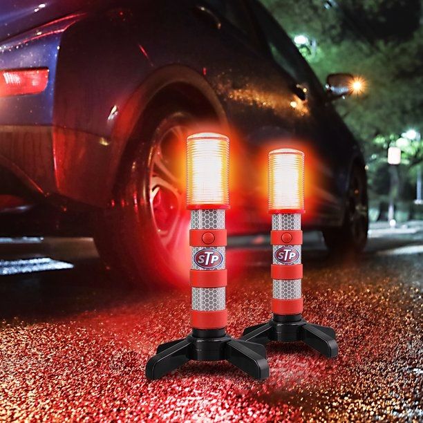 Photo 3 of 2 PC EMERGENCY LED ROAD FLARES 3 SEPARATE LIGHTING MODES NEW