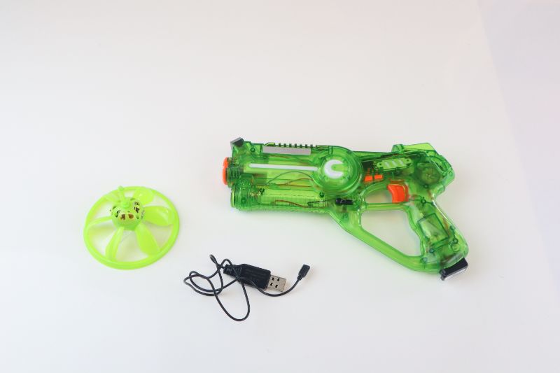 Photo 1 of C STAR TOY GUN INCLUDES EXOPLANET FLYING SAUCER AND CHARGING CORD REQUIRE 4 TRIPLE A BATTERIES NEW IN BOX