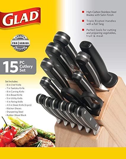 Photo 2 of 15 PIECE KNIFE BLOCK SET  PRO SERIES  FORGED HIGH CARBON STAINLESS STEEL STAIN & CORROSION RESISTANT NEW