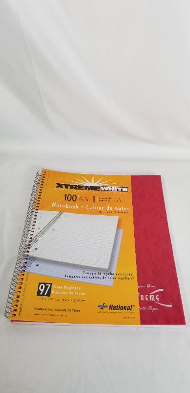 Photo 1 of  RED 1 SUBJECT 100 SHEETS COLLEGE RULED NOTEBOOK NEW