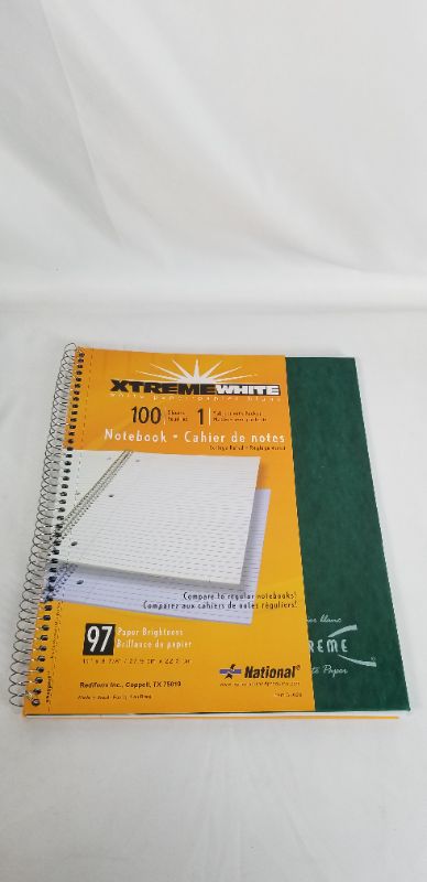 Photo 1 of  GREEN 1 SUBJECT 100 SHEETS COLLEGE RULED NOTEBOOK NEW