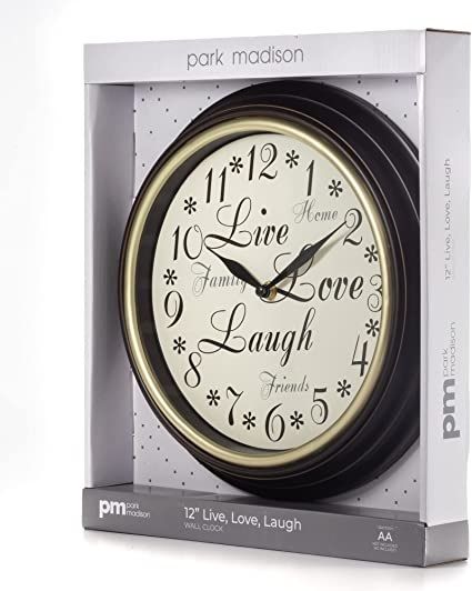 Photo 2 of 12 INCH LIVE LOVE LAUGH WALL CLOCK NEW