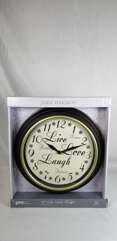Photo 3 of 12 INCH LIVE LOVE LAUGH WALL CLOCK NEW