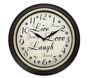 Photo 1 of 12 INCH LIVE LOVE LAUGH WALL CLOCK NEW