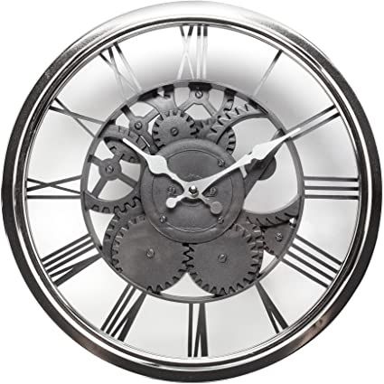 Photo 1 of 11.75 MECHANICAL GEAR WALL CLOCK NEW