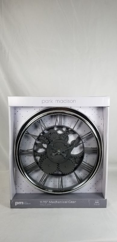 Photo 3 of 11.75 MECHANICAL GEAR WALL CLOCK NEW