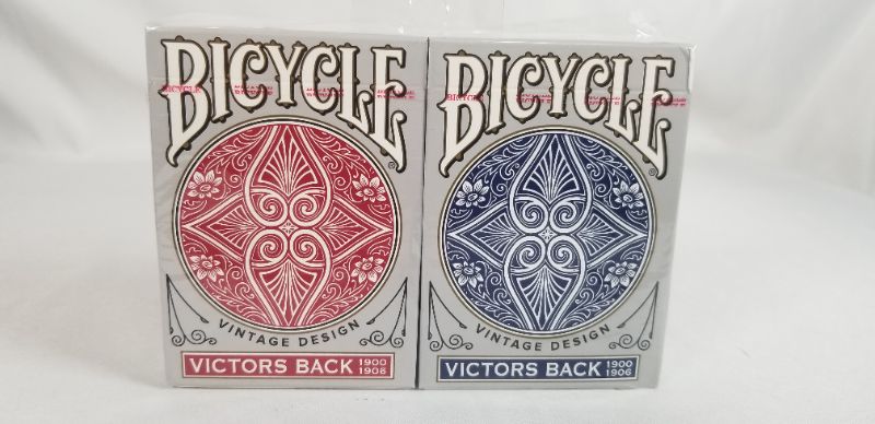 Photo 2 of 2 PACK RED AND BLUE BICYCLE VINTAGE DESIGN PLAYING CARDS NEW