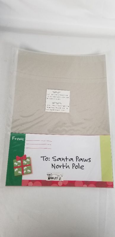 Photo 2 of A LETTER TO SANTA PAWS CHRISTMAS LIST WITH ENVELOPE NEW