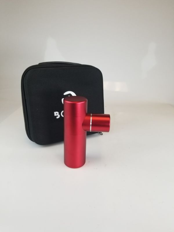 Photo 1 of MINI MASSAGE GUN DEEP TISSUE PERCUSSION MUSCLE MASSAGER WITH 4 SPEEDS USB CABLE 4 HEADS ALUMINUM BODY NEW WITH CASE 