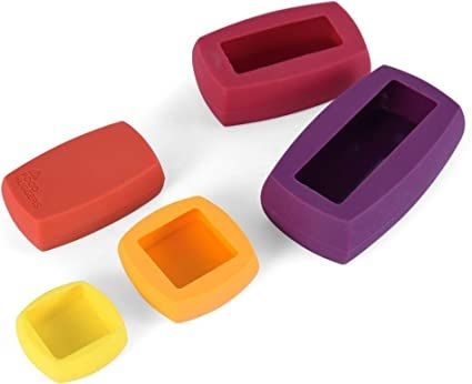 Photo 3 of SILICONE BUTTER AND CHEESE FOOD HUGGER, SET OF 5, ASSORTED COLORS NEW