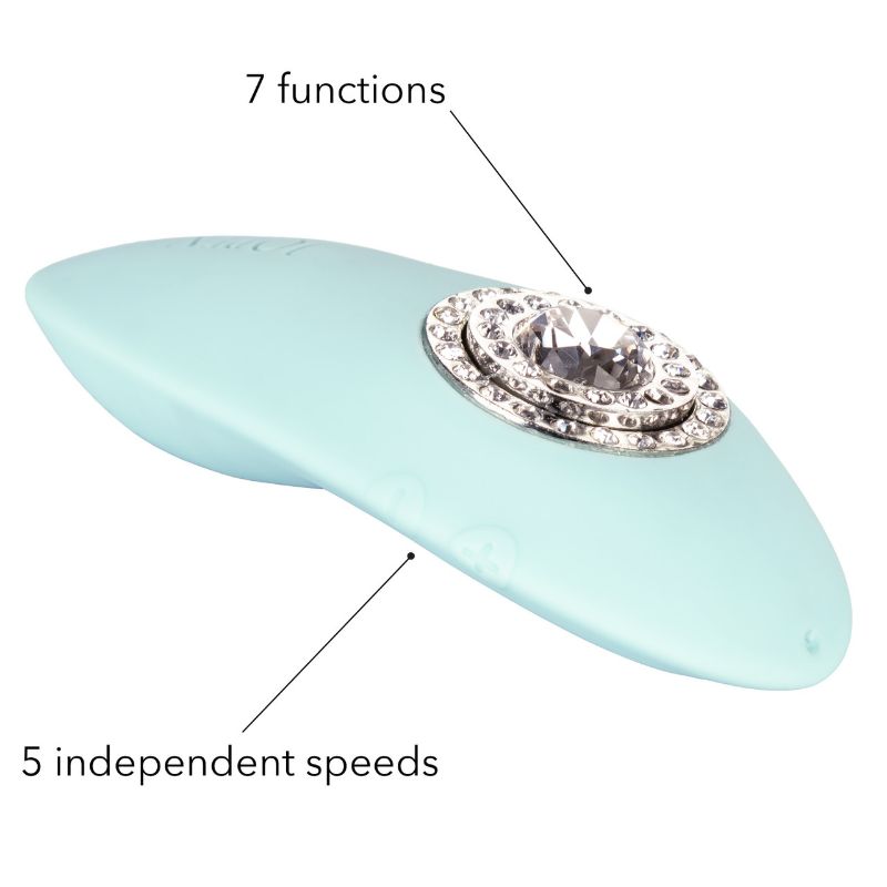 Photo 1 of  PAVÉ GRACE IS A MINI ADULT MASSAGER WITH SPARKLING CRYSTAL ADORNMENTS, ERGONOMIC CURVED SHAPE AND 7 FUNCTIONS OF SENSATIONAL VIBRATIONS FOR A ONE OF A KIND PLEASURE EXPERIENCE NEW