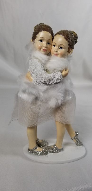 Photo 1 of WINTER BALLERINA GIRLS RESIN FIGURE 6H INCHES NEW