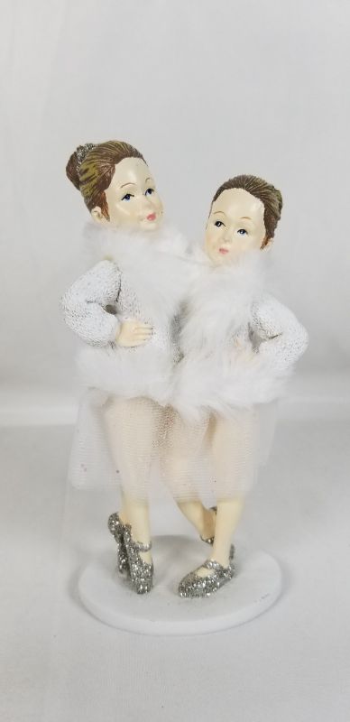 Photo 1 of WINTER BALLERINA GIRLS RESIN FIGURE 3 X 2 X 6.75 INCHES NEW