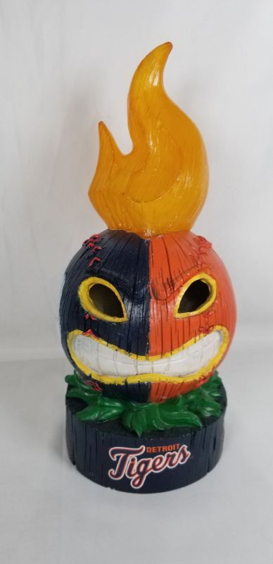 Photo 1 of DETROIT TIGERS LIT TEAM BALL STATUE 12H INCHES NEW