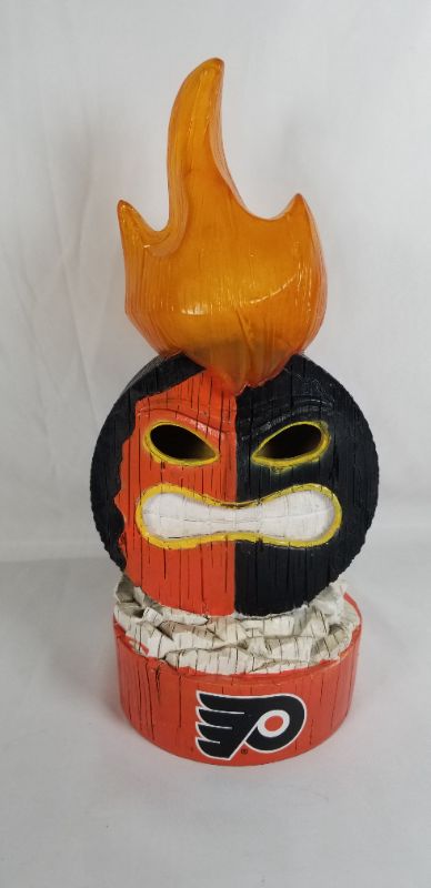Photo 2 of PHILADELPHIA FLYERS LIT LED PUCK RESIN STATUE 4.25 X11.5H INCHES NEW