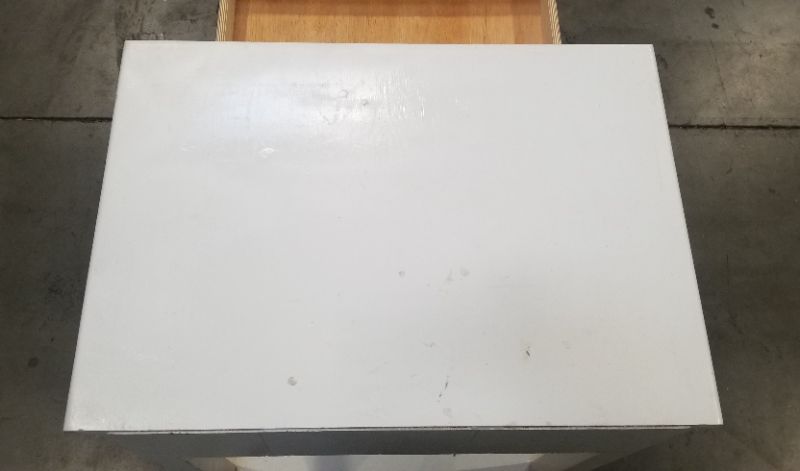 Photo 1 of WHITE SIDE TABLE WITH ONE DRAWER 