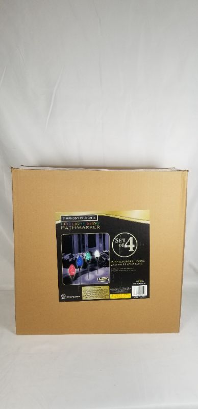 Photo 3 of BRITE STAR SYMPHONY OF LIGHTS PATH MARKERS SET OF 4 PLUG IN COLOR CHANGING 27.5H INCHES NEW