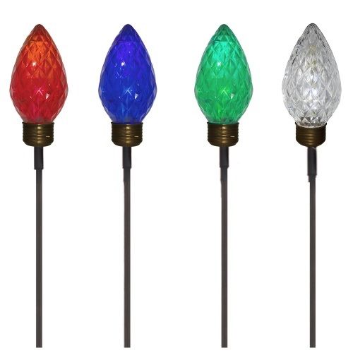 Photo 1 of BRITE STAR SYMPHONY OF LIGHTS PATH MARKERS SET OF 4 PLUG IN COLOR CHANGING 27.5H INCHES NEW