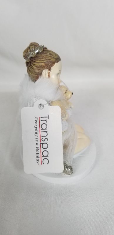 Photo 2 of SITTING BALLERINA HOLDING A DOG RESIN FIGURE NEW