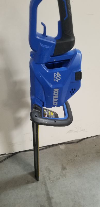 Photo 4 of KOBALT  24 INCH DUAL CORDLESS HEDGE TRIMMER 40 VOLT MAX TOOL ONLY BATTERY NOT INCLUDED  USED 