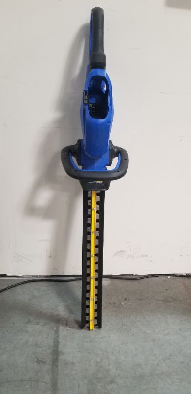 Photo 5 of KOBALT  24 INCH DUAL CORDLESS HEDGE TRIMMER 40 VOLT MAX TOOL ONLY BATTERY NOT INCLUDED  USED 