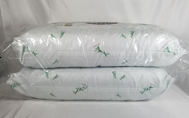 Photo 3 of 2 PACK  STANDARD BAMBOO PILLOW  ECO FRIENDLY WASHABLE NEW