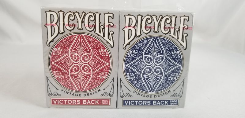 Photo 3 of 2 PACK RED AND BLUE BICYCLE VINTAGE DESIGN PLAYING CARDS NEW